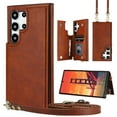 thumbnail image 1 of ELEHOLD Wallet Crossbody Case for Samsung Galaxy S24 Ultra Premium PU Leather Cover with Flip Back Card Holders Kickstand Function Detachable Strap for Samsung Galaxy S24 Ultra Purse Case,Brown, 1 of 6