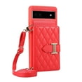 thumbnail image 1 of ELEHOLD Wallet Crossbody for Google Pixel 7 Pro Case with Lanyard Wrist Strap Credit Card Holder, PU Leather Protective Phone Case with Ring Holder,Red, 1 of 8