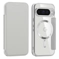 thumbnail image 1 of ELEHOLD Wallet Magnetic Case for Google Pixel 10 /10 Pro Transparent Clear Back RFID Card Holders Compatible with Mag Safe Shockproof Anti-Scratches Protection Case, Grey, 1 of 7