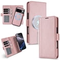 thumbnail image 1 of ELEHOLD Wallet Magnetic Case For Google Pixel 10 Pro XL Detachable Back,  Compatible with Mag-safe, 2 in 1 Shockproof Soft PU Leather Flip Card Slot Magnetic Case ,Pink, 1 of 9