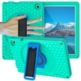 thumbnail image 1 of ELEHOLD for Walmart ONN 10.1 Inch 3rd Gen 2022 Rugged Case Honeycomb Pattern 360° Rotatable Kickstand Handstrap Shoulder Strap Shockproof Anti-Scratch Heavy Duty Case,(Model:100071485),Green+Blue, 1 of 9