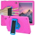 thumbnail image 1 of ELEHOLD for Walmart ONN 10.1 Inch 3rd Gen 2022 Rugged Case Honeycomb Pattern 360° Rotatable Kickstand Handstrap Shoulder Strap Shockproof Anti-Scratch Heavy Duty Case,(Model:100071485),Rose+Blue, 1 of 10