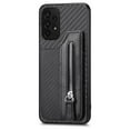 thumbnail image 1 of ELEHOLD Zipper Wallet Case for Samsung Galaxy A12 5G,Flip Folio Card Slots Zipper Storage Kickstand Function Magnetic Closure Full Body Shockproof Protective Case,black, 1 of 8