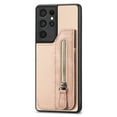 thumbnail image 1 of ELEHOLD Zipper Wallet Case for Samsung Galaxy Note 20,Flip Folio Card Slots Zipper Storage Kickstand Function Magnetic Closure Full Body Shockproof Protective Case,khaki, 1 of 8