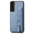 thumbnail image 1 of ELEHOLD Zipper Wallet Case for Samsung Galaxy S20,Flip Folio Card Slots Zipper Storage Kickstand Function Magnetic Closure Full Body Shockproof Protective Case,blue, 1 of 8