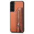 thumbnail image 1 of ELEHOLD Zipper Wallet Case for Samsung Galaxy S23 Plus,Flip Folio Card Slots Zipper Storage Kickstand Function Magnetic Closure Full Body Shockproof Protective Case,brown, 1 of 8