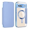 thumbnail image 1 of ELEHOLD for Google Pixel 9 Case, Magnetic Leather Folio Card Holder Clear Back Shockproof Durable Protective Phone Case for for Google Pixel 9, Blue, 1 of 9