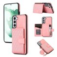 thumbnail image 1 of ELEHOLD for Samsung Galaxy S21 FE, Wallet Case,Detachable Adjustable Shoulder Strap With Card Holder Shockproof Leather Kickstand Case, rosegold, 1 of 7