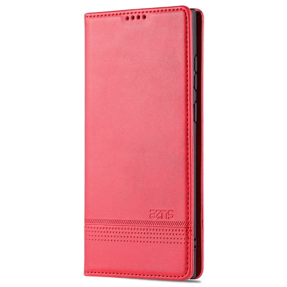 ELEHOLD for Samsung Galaxy S23 Flip Leather Wallet Case with Card Slots Kickstand Function Shockproof Protective Cover,for Samsung S23,Red