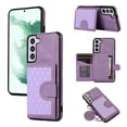 thumbnail image 1 of ELEHOLD for Samsung Galaxy S23 Plus, Wallet Case,Detachable Adjustable Shoulder Strap With Card Holder Shockproof Leather Kickstand Case, purple, 1 of 7