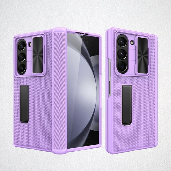 ELEHOLD for Samsung Galaxy Z Fold 6 Phone Case with Kickstand, Full Body Protection Case for Galaxy Z Fold 6,Purple