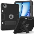 thumbnail image 1 of ELEHOLD for iPad Air 11 Inch Case 2024 Release, iPad Air 11 (M2) Case with Pencil Holder and Kickstand, Heavy Duty Shockproof Protective Cover,Black, 1 of 7