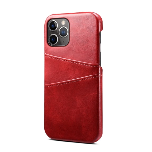 ELEHOLD for iPhone 11 Case, iPhone 11 Wallet Case with Credit Card Holder, Slim PU Leather Hard Card Pocket Back Cover Shockproof Protective Case,Red