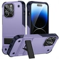 thumbnail image 1 of ELEHOLD for iPhone 11, Rugged Shockproof Hard PC Case,With Built-in Foldable Invisible Kickstand Heavy Duty Case Cover, lightpurple, 1 of 7