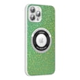thumbnail image 1 of ELEHOLD for iPhone 12, Compatible with MagSafe Case,Slim Shockproof Silicone Bling Glitter Full Cover Lens Protection Hard PC Case Cover, green, 1 of 8