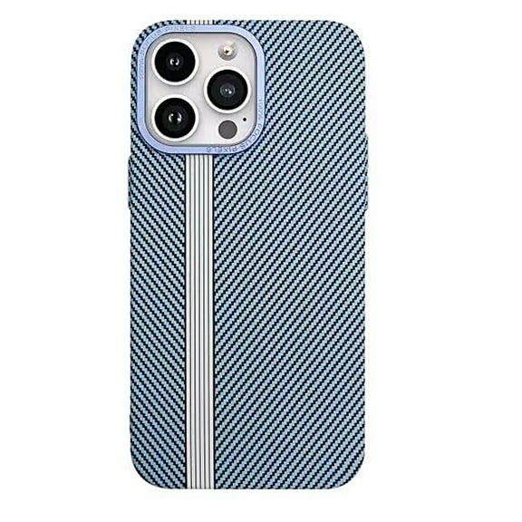 ELEHOLD for iPhone 13 Pro Case Carbon Fiber Texture Slim Fit Lightweight Hard PC Back Shockproof Anti-Scratch Protective Cover for iPhone 13 Pro,blue