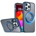 thumbnail image 1 of ELEHOLD for iPhone 16 Case, Compatible with Mag Safe Accessory 360° Ring Stand Thin Fit Shockproof Protection Rugged Case for iPhone 16,Blue, 1 of 6