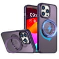thumbnail image 1 of ELEHOLD for iPhone 16 Case, Compatible with Mag Safe Accessory 360° Ring Stand Thin Fit Shockproof Protection Rugged Case for iPhone 16,Purple, 1 of 6