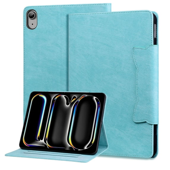 ELEHOLD for iPad 10.9 2022 (10th) ,Premium PU Leather Card Slot Folio Stand Cover, Auto Wake/Sleep,Multiple Viewing Angles Magnetic Smart Shockproof Protective Cover,Skyblue