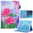 thumbnail image 1 of ELEHOLD for iPad 10th Gen 10.9" 2022 Folding Leather Case with Card Slots Multi-Angle Viewing Kickstand Auto Wake/Sleep Full Body Protection Butterfly Flower Pattern Case,C, 1 of 6