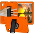thumbnail image 1 of ELEHOLD for iPad 10th Gen 10.9 inch Rugged Case, Heavy Duty Protection Hand Strap Built-in Kickstand Crossbody Shoulder Strap Shockproof Case for iPad 10.9 inch 2022,Orange, 1 of 11