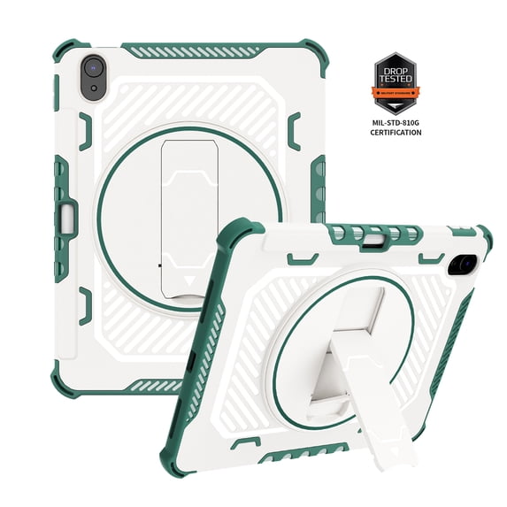 ELEHOLD for iPad 10th Geneartion 10.9 Inch 2022 Rugged Case with 360° Ratation Hidden Kickstand Pencil Holder Shockproof Heavy Duty Protection Cover for iPad 10.9 Inch,Green