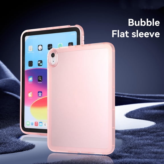 ELEHOLD for iPad 10th Generation 2022 10.9 inch Case, Crystal Clear Hybrid Raised Edges Screen & Camera Protection Anti-Drop Slim Fit Transparent Case Cover for iPad 10th Gen 2022 10.9", Pink