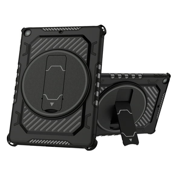ELEHOLD for iPad 6th/5th Gen 9.7 Inch 2018/2017 Rugged Case with 360° Ratation Hidden Kickstand Shockproof Heavy Duty Protection Cover for iPad 9.7 Inch,Black