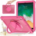thumbnail image 1 of ELEHOLD for iPad 6th/5th Gen/Pro 9.7" Rugged Case,Hybrid Shockproof Protective PC Matte Back Case with  360° Rotation Stand Handle Grip Crossbody Shoulder Strap for iPad 6th/5th Gen 9.7 Inch - Rose, 1 of 16