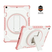ELEHOLD for iPad 9th/8th/7th Gen 10.2 Inch 2021/2020/2019 Rugged Case with 360° Ratation Hidden Kickstand Shockproof Heavy Duty Protection Cover for iPad 10.2 Inch,Pink