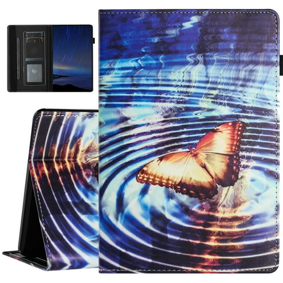 ELEHOLD for iPad 9th/8th/7th Generation Case, iPad 10.2 Inch Case, iPad Pro 10.5 Inch Case, Multi-Angle Viewing Stand,Cute Pattern PU Leather Folio Flip Case with Auto Wake Sleep,Butterfly