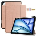 thumbnail image 1 of ELEHOLD for iPad Air 11 Inch Case M2 (2024), iPad Air 11 Case with Pencil Holder, Support iPad 2nd Pencil Charging/Pair, Trifold Stand Smart Case with Soft TPU Back,Auto Wake/Sleep,Rosegold, 1 of 5