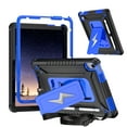 thumbnail image 1 of ELEHOLD For iPad Air 3rd Generation 2019 / iPad Pro 2017 10.5 inch ,Rugged Shockproof 3-Layer Kickstand Pencil Holder Protective Case with Shoulder Strap for Kids,Outdoor Travel,Blackblue, 1 of 8