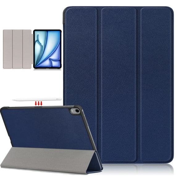 ELEHOLD for iPad Air 6th Generation 11 Inch Case M2 2024, iPad Air 5th Generation Case 2022 / iPad Air 4th Generation Case 2020 10.9 Inch Auto Sleep/Wake, Slim Trifold Stand Cover,Blue