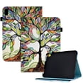thumbnail image 1 of ELEHOLD for iPad Mini (6th Generation),Flip Leather Case Cover with Card Holders Adjustable Kickstand Anti-Slip Elastic Band Shockproof Full Protective Case for iPad Mini 6,Tree, 1 of 9