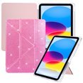 thumbnail image 1 of ELEHOLD For iPad Mini 7th(A17 Pro) 2024 / 6th Generation 2022Case, Bling Magnetic Flip PU Leather Shock-Absorbent Multi-Angle Kickstand Full Protection Case Cover,Pink, 1 of 9
