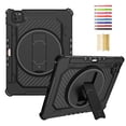 thumbnail image 1 of ELEHOLD for iPad Pro 11 2022/2021/2020/2018/Air4 10.9/Air5 Rugged Case with 360° Rotation Hidden Kickstand Pencil Holder Shockproof Heavy Duty Protection Cover for iPad Pro 11 Inch,Black, 1 of 10