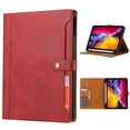 thumbnail image 1 of ELEHOLD for iPad Pro 11 2022/2021/2020/2018/ Air5th/4th Gen Multi-Functional Flip Leather Wallet Case with Card Slots Kickstand Pencil Holder Shockproof Business Men Women Case Cover,Red, 1 of 5