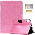 thumbnail image 1 of ELEHOLD for iPad Pro 11 Inch Case M4 (5th Generation) 2024 Released Case, Glitter Folio Stand Smart Cover Auto Wake/Sleep PU Leather Protective Cover,Pink, 1 of 7