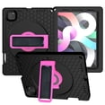 thumbnail image 1 of ELEHOLD for iPad Pro 11 inch 2022/2021/2020/2018 Rugged Case, Heavy Duty Protection Hand Strap Built-in Kickstand Crossbody Shoulder Strap Shockproof Case for iPad Pro 11 inch,Black/Rose, 1 of 10