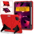 thumbnail image 1 of ELEHOLD for iPad Pro 11 inch Rugged Case, Cute Cartoon Kids Friendly Built-in Double Kickstand Full Protection Shockproof Children Case iPad Pro 11 2022/2021/2020/2018 & iPad Air 4th/5th,Red+Black, 1 of 9