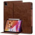 thumbnail image 1 of ELEHOLD for iPad Pro 12.9 2021/2020/2018/2022 ,Premium PU Leather Card Slot Folio Stand Cover, Auto Wake/Sleep,Multiple Viewing Angles Magnetic Smart Shockproof Protective Cover,Brown, 1 of 6