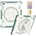 thumbnail image 1 of ELEHOLD for iPad Pro 12.9 Inch 2022/2021/2020/2018 Rugged Case with 360° Ratation Hidden Kickstand Pencil Holder Shockproof Heavy Duty Protection Cover for iPad Pro 12.9 Inch,Green, 1 of 10