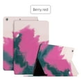 thumbnail image 1 of ELEHOLD for iPad mini 3/2/1 7.9 inch 2014/2013/2012 Colorful Case, Slim Lightweight Smart Auto Sleep/Wake Stand Stripe Non-Slip Shockproof Watercolor Painting Style Case,Berry Red, 1 of 6