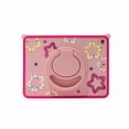 thumbnail image 1 of ELEHOLD for iPad mini 7 (A17 Pro)2024/6th Case,Cute Cartoon Soft Silicone Rotating Handle Stand Shock-Absorbent iPad Case with Pencil Holder and Shoulder Strap,Star, 1 of 7