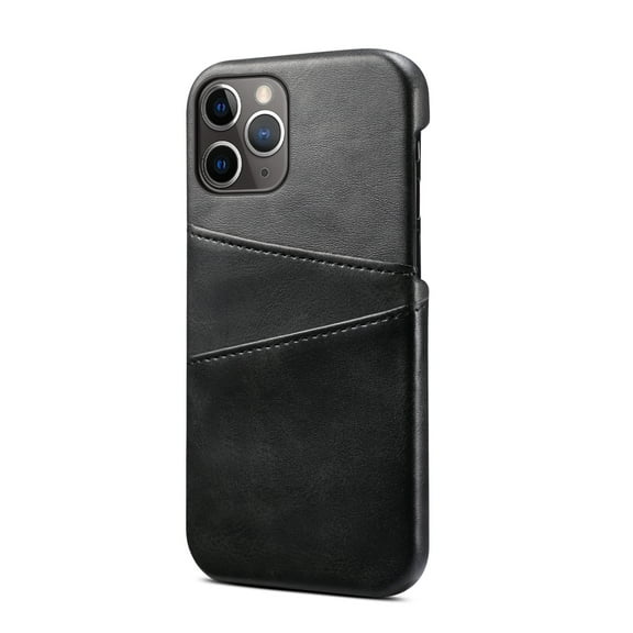 ELEHOLD for iPhone 11 Case, iPhone 11 Wallet Case with Credit Card Holder, Slim PU Leather Hard Card Pocket Back Cover Shockproof Protective Case,Black