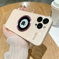 thumbnail image 1 of ELEHOLD for iPhone 11, Compatible with MagSafe Case,Acrylic Window Glass Camera Lens Protector,Shookproof Lightweight Anti-fingerprint Slim Matte Cover, pink, 1 of 7