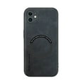 thumbnail image 1 of ELEHOLD For iPhone 11 Luxury Leather Magnetic Shockproof Case Slim Drop Protection Cover, Lens & Screen Protection, Compatible with Magsafe, Skin-Friendly, Black, 1 of 9