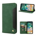 thumbnail image 1 of ELEHOLD for iPhone 11 Pro Flip Wallet Case, Slim Shockproof Premium Vintage PU Leather Magnetic Closure Built-in Card Holders Kickstand Function Wallet Purse Case,green, 1 of 8