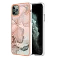 thumbnail image 1 of ELEHOLD for iPhone 11 Pro Max 6.5 inch Marble Case, Clear Electroplated Frame Soft TPU Anti-Scratch Wear-Resistant Wireless Charging Slim Fit Transparent Case for iPhone 11 Pro Max, Rosegold, 1 of 5